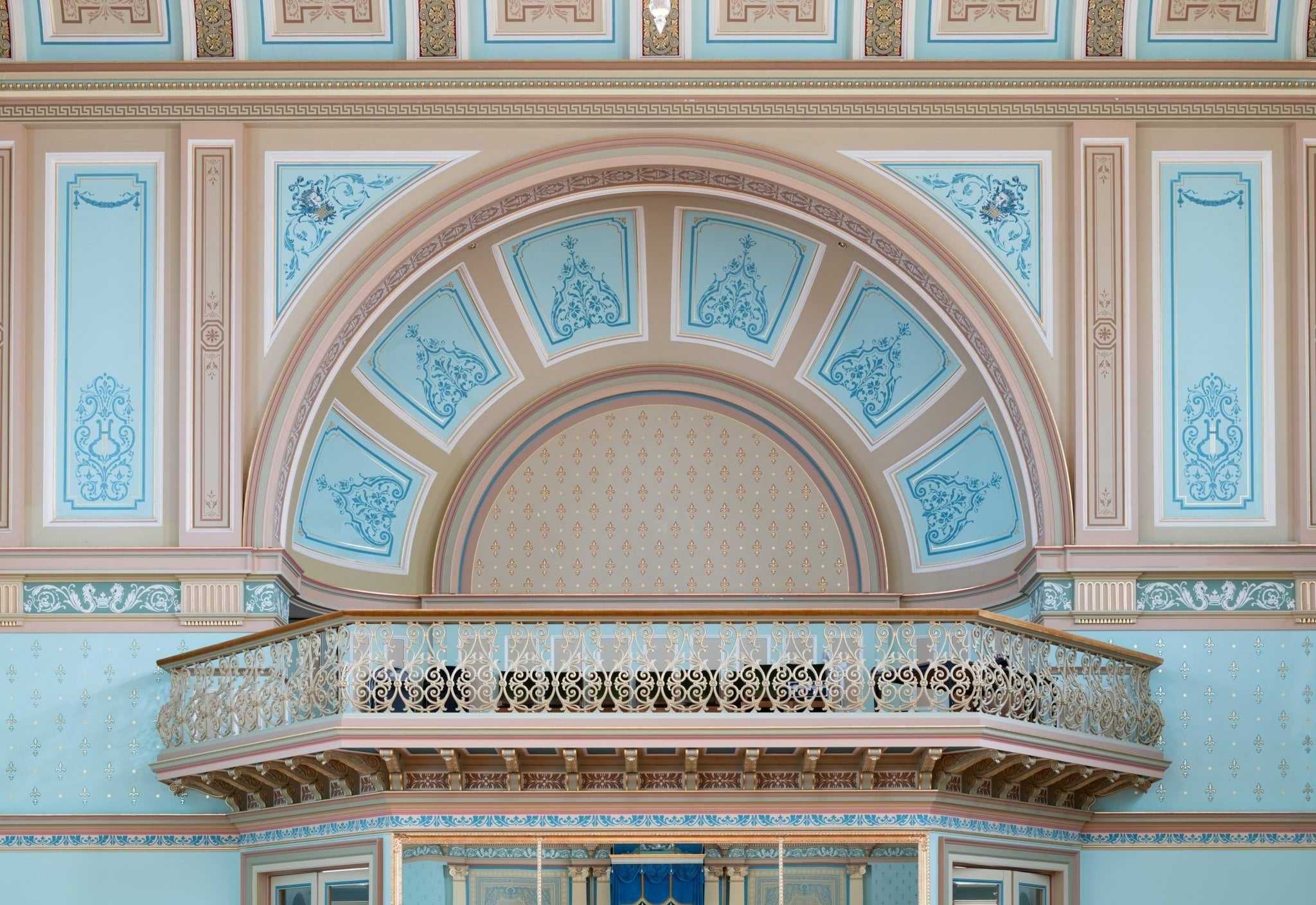 The Minstrels Gallery in the ballroom at Government House Victoria