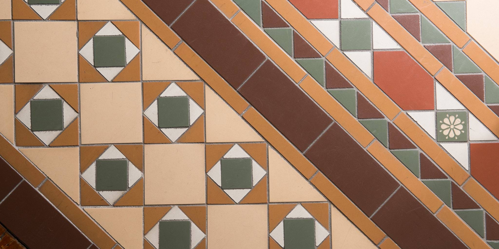 The tiles in the Conservatory at Government House Victoria