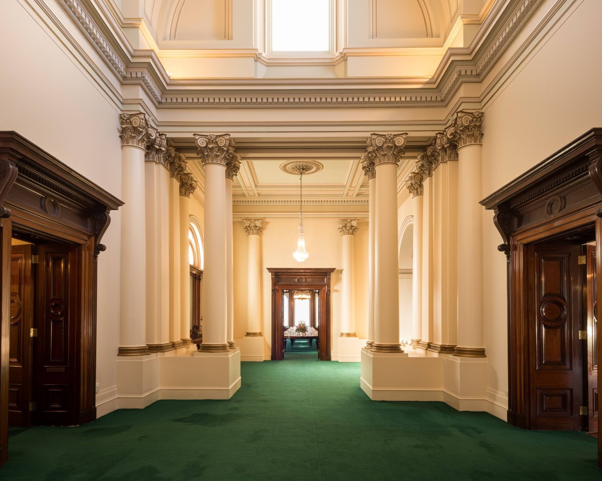 The State Hall at Government House Victoria with a view to the State Dining Room