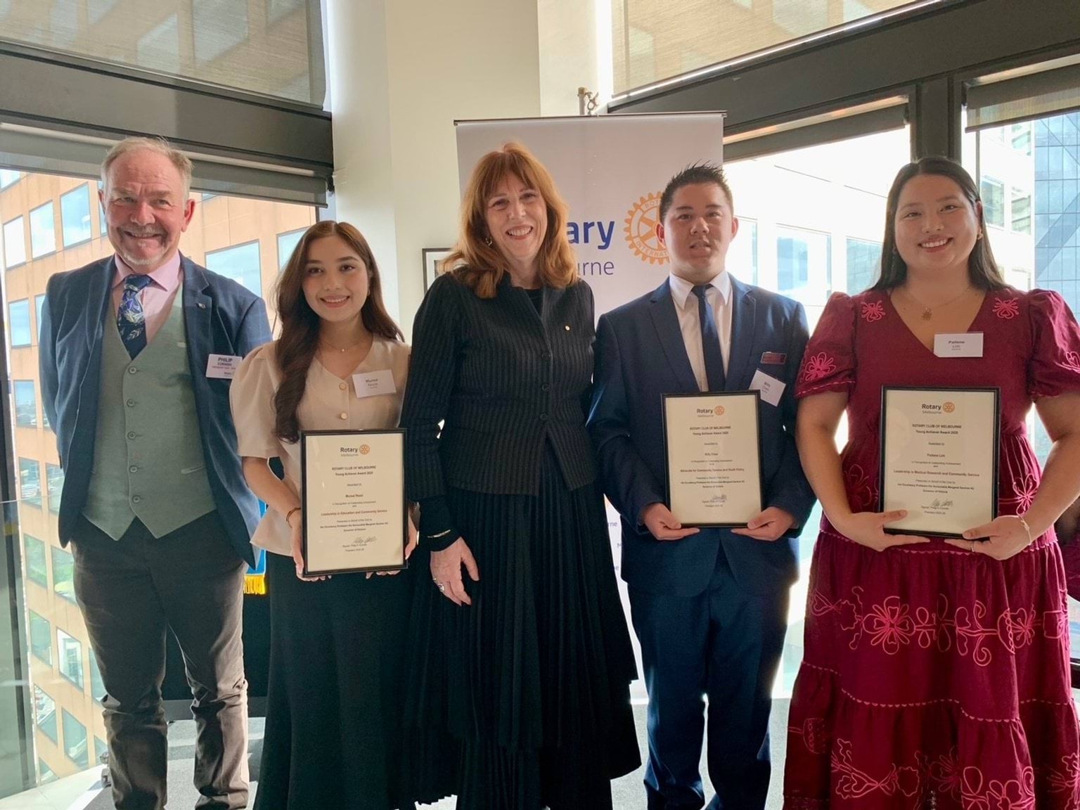 The Governor at a Rotary Melbourne Young Achiever Awards ceremony