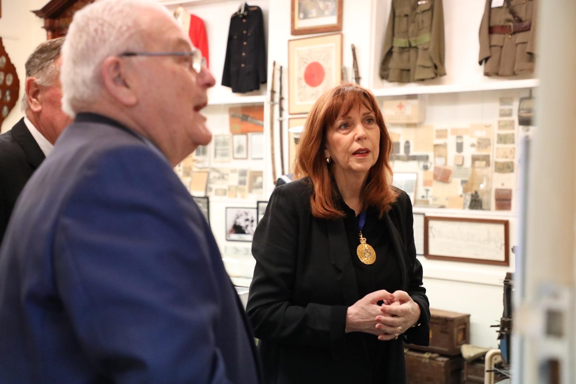 The Governor during a visit to the Red Cliffs RSL Museum. 
