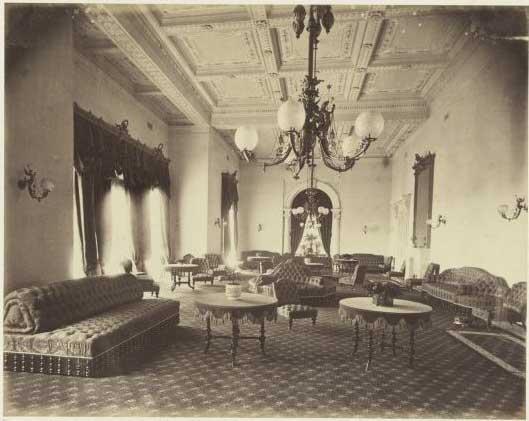 State Drawing Room 1878 - photo by Charles Nettleton, from National Library of Australia